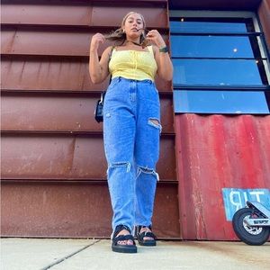 Missguided Denim Dad Jean Size 14